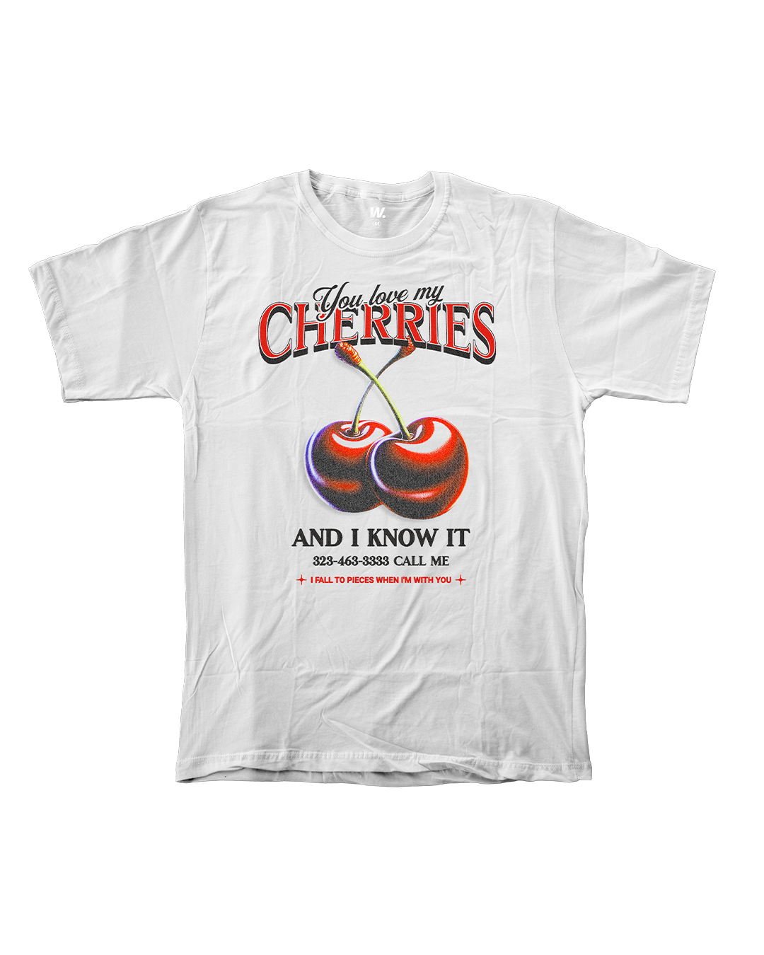 Camiseta femenina estampada - Cherries