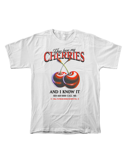 Camiseta femenina estampada - Cherries